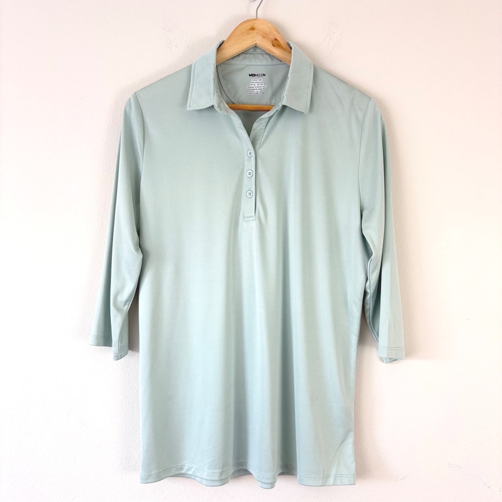 Minimalist Moheen Cool Dri Women XL Sage Green Performance Golf Polo Shirt